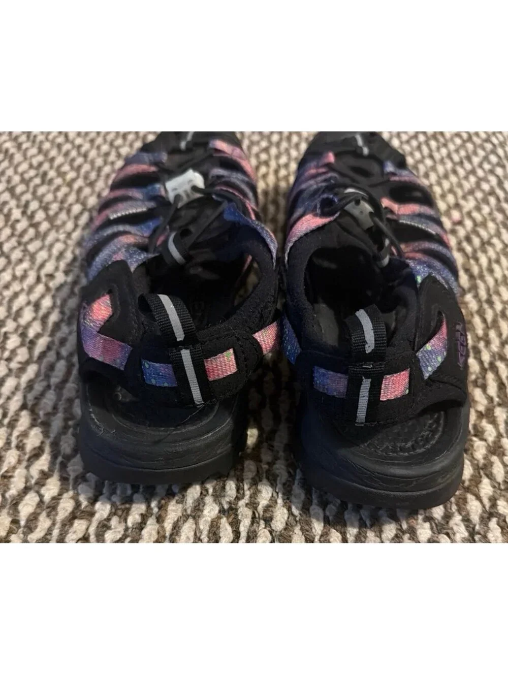 KEEN Women's Black Sandals with Galaxy-Print Straps
